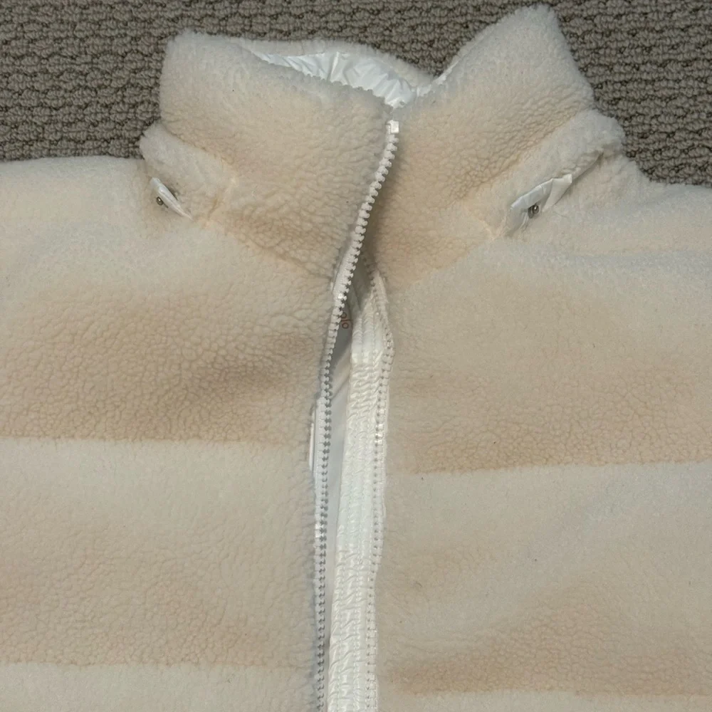 Save the Duck White Fleece Puffer Coat - Picture 6 of 13